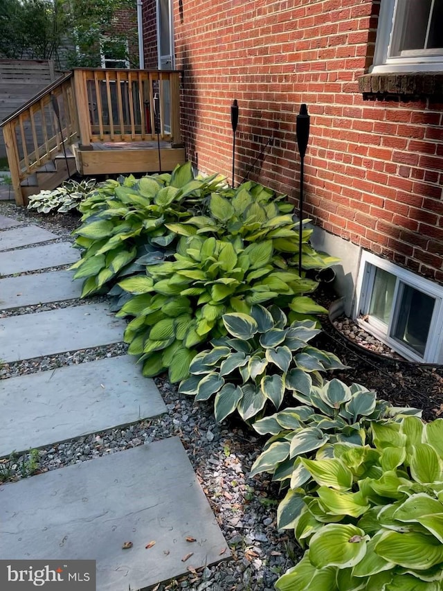 exterior details with brick siding