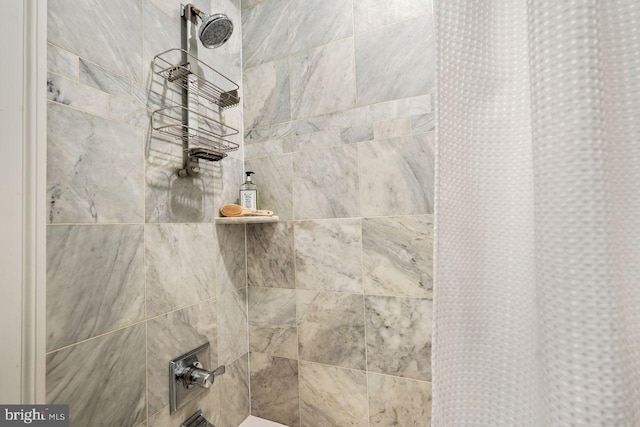 room details with tiled shower