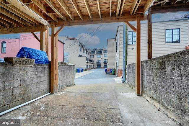 view of patio / terrace with a residential view