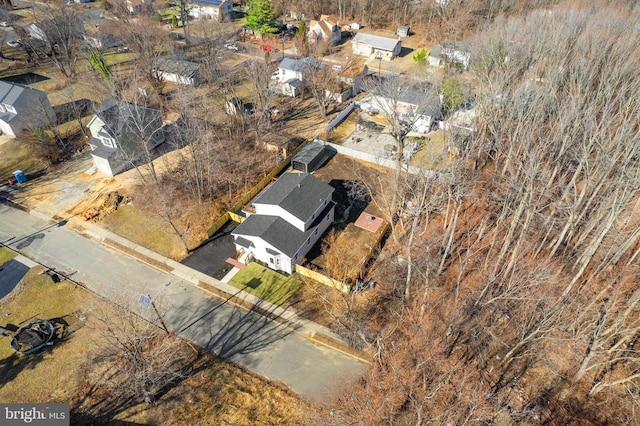 drone / aerial view with a residential view