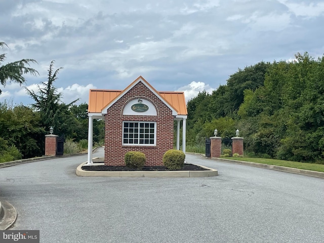 view of community sign