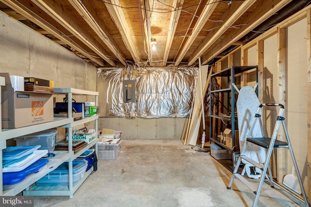 interior space featuring electric panel