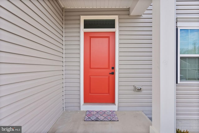 view of doorway to property