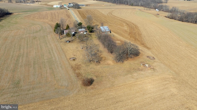 aerial view with a rural view