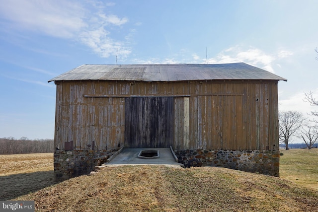 view of pole building