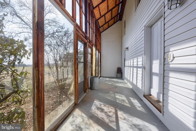 view of sunroom