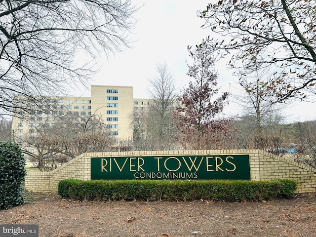 view of community sign