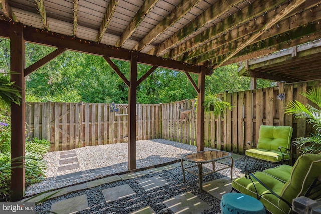 view of patio / terrace featuring a fenced backyard