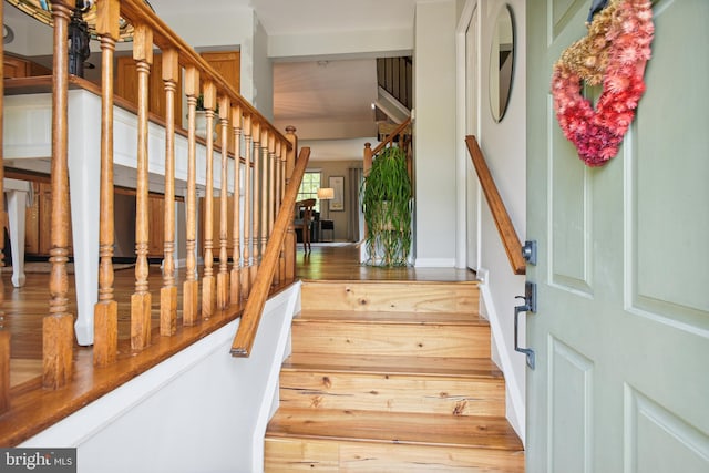 foyer featuring stairway