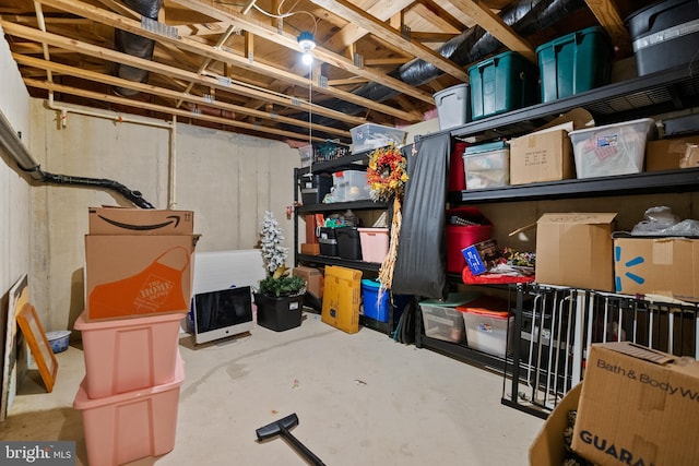 view of storage room