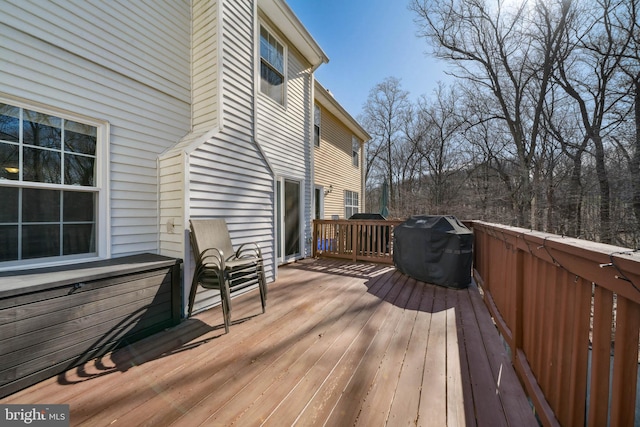 deck with grilling area