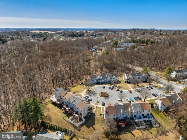 aerial view featuring a residential view