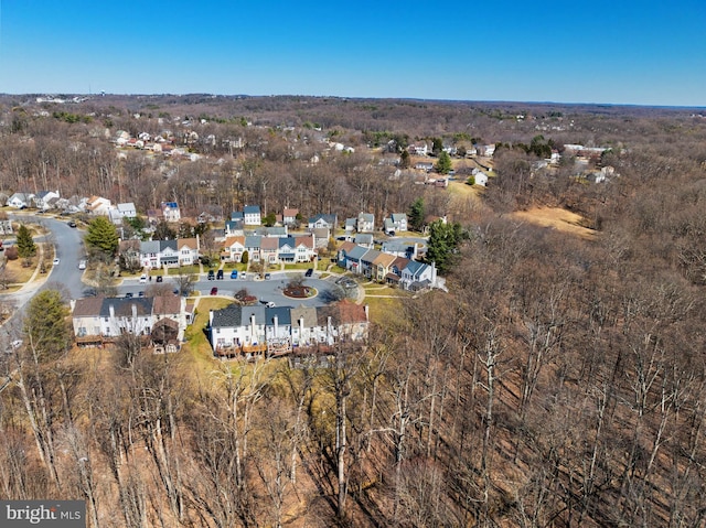 drone / aerial view featuring a residential view