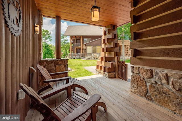 view of wooden terrace