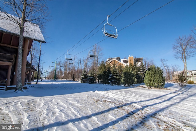 view of snowy yard