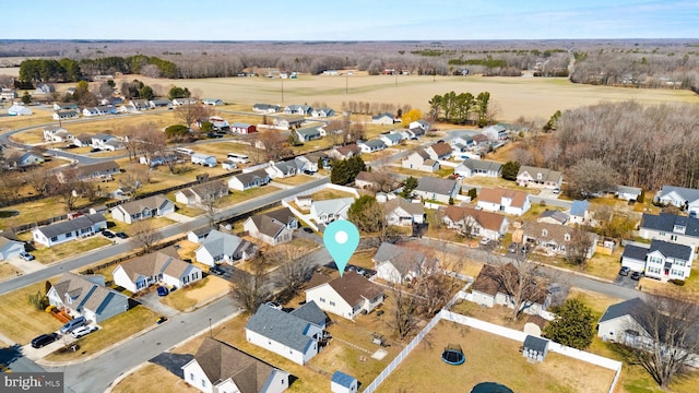 birds eye view of property featuring a residential view