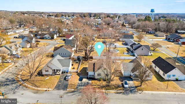 drone / aerial view featuring a residential view