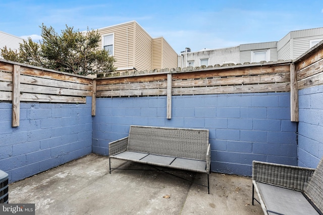 view of patio with fence