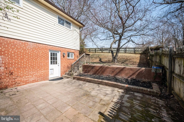 view of patio / terrace with a fenced backyard