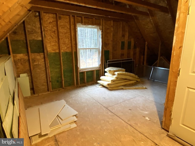 view of attic