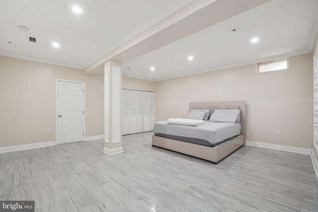 2205 Dhow Ct, Bowie, MD 20721 - bedroom featuring recessed lighting and ornamental molding