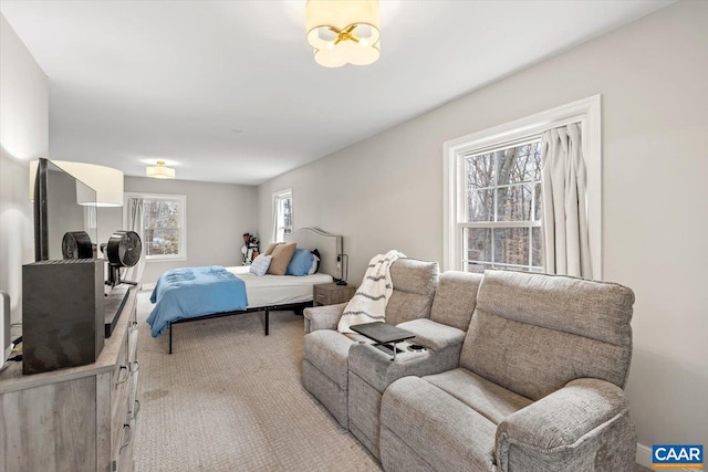 view of carpeted bedroom