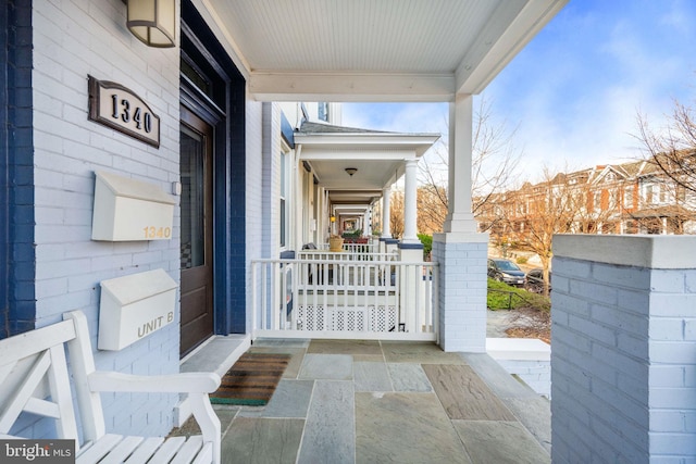 view of patio / terrace featuring covered porch