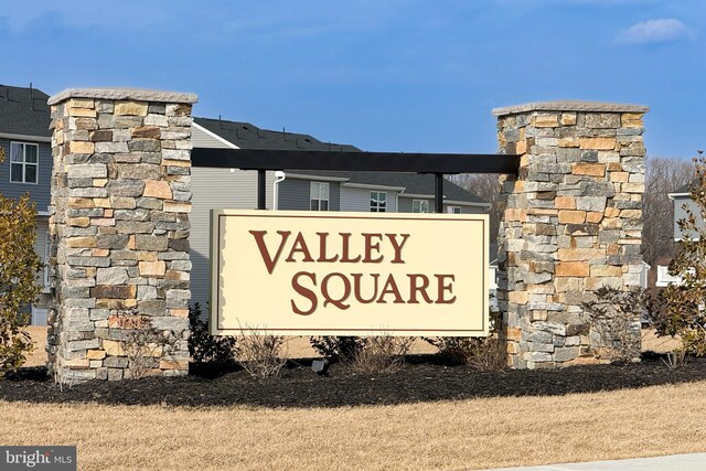 view of community sign