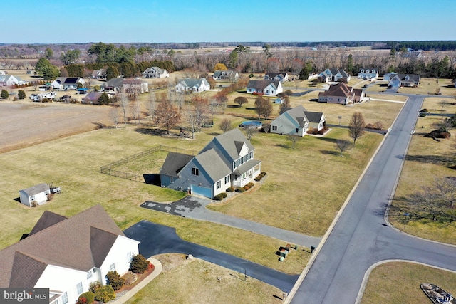 bird's eye view featuring a residential view