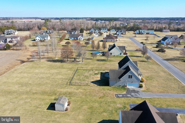 drone / aerial view featuring a residential view