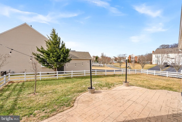 exterior space with a fenced backyard