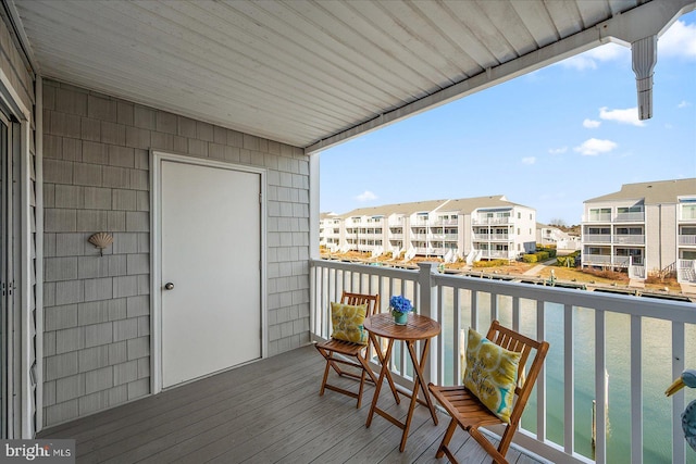 balcony with a residential view