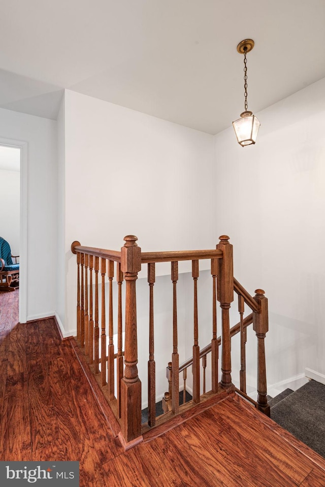 4504 Little River Run Dr, Annandale, VA 22003 - staircase with wood finished floors and baseboards