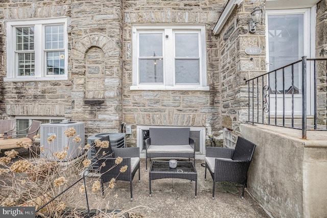 view of patio / terrace featuring central AC