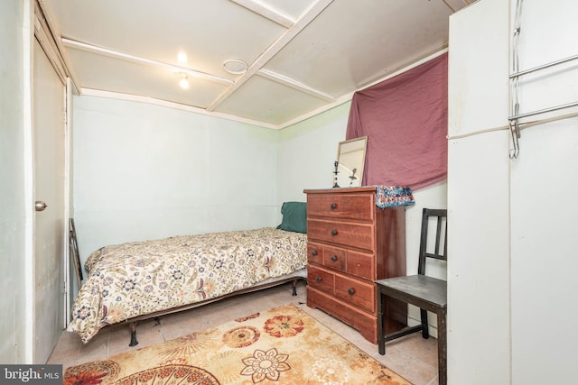 bedroom featuring tile patterned floors