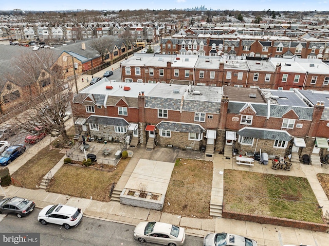 bird's eye view with a residential view