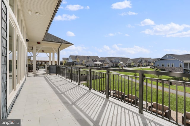 balcony featuring a residential view