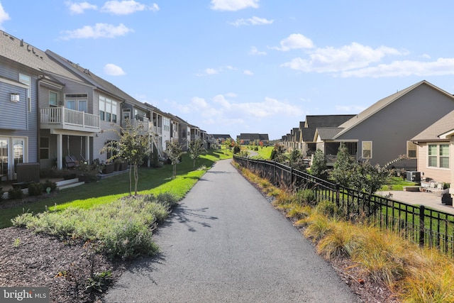 view of street with a residential view