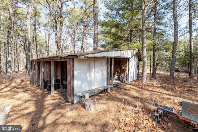 view of shed