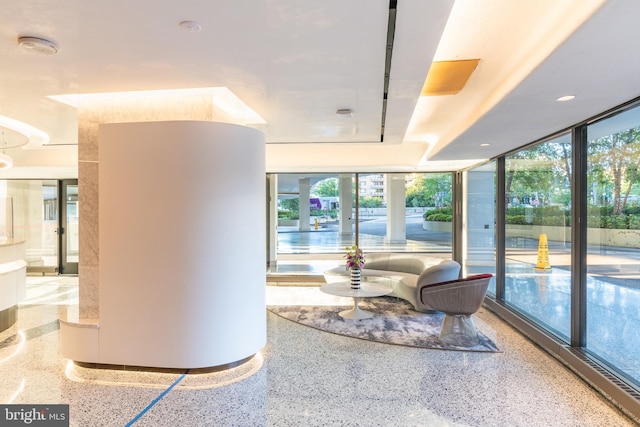 2510 Virginia Ave NW Unit 512-S, Washington, DC 20037 - common area with expansive windows and recessed lighting