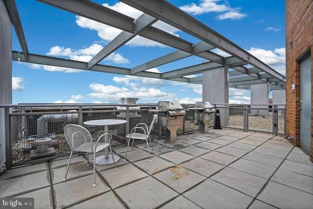 view of patio featuring grilling area