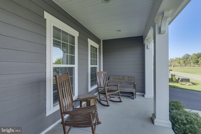 view of patio with covered porch