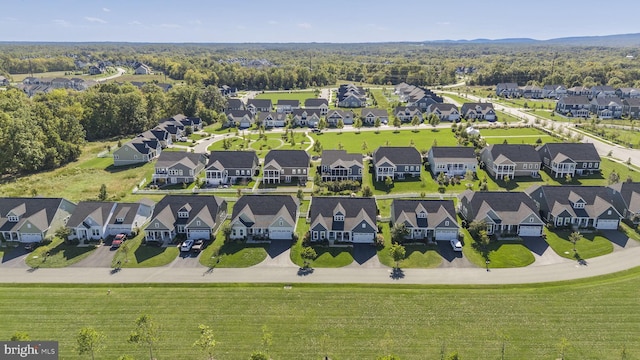 aerial view featuring a residential view