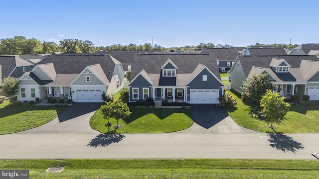 aerial view with a residential view