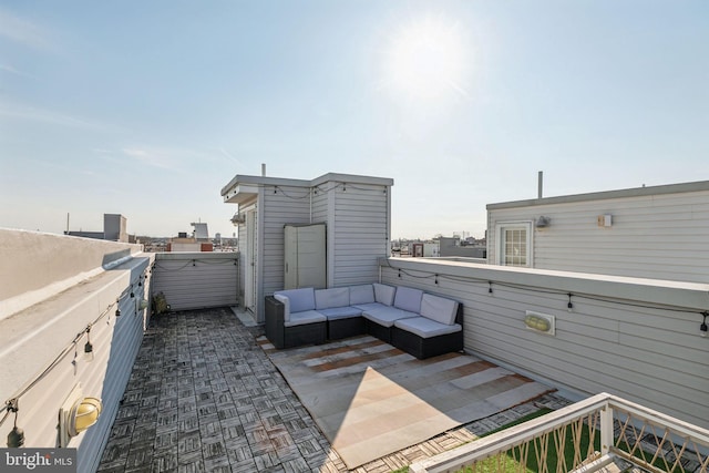 view of patio featuring an outdoor hangout area