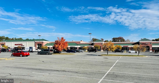 view of uncovered parking lot