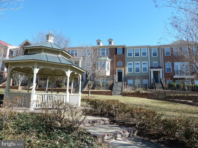 view of home's community with a gazebo