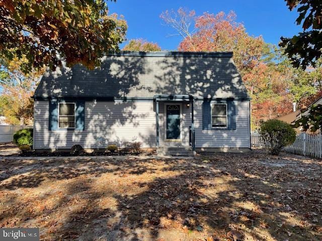 view of front of property with fence