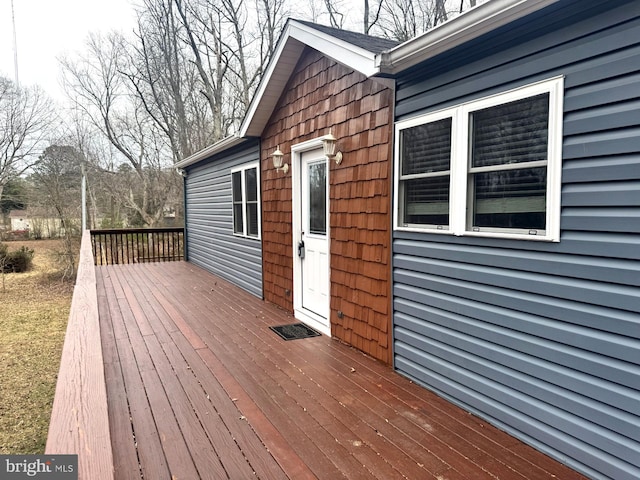 view of wooden deck