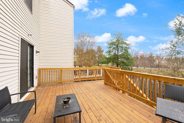 view of wooden terrace